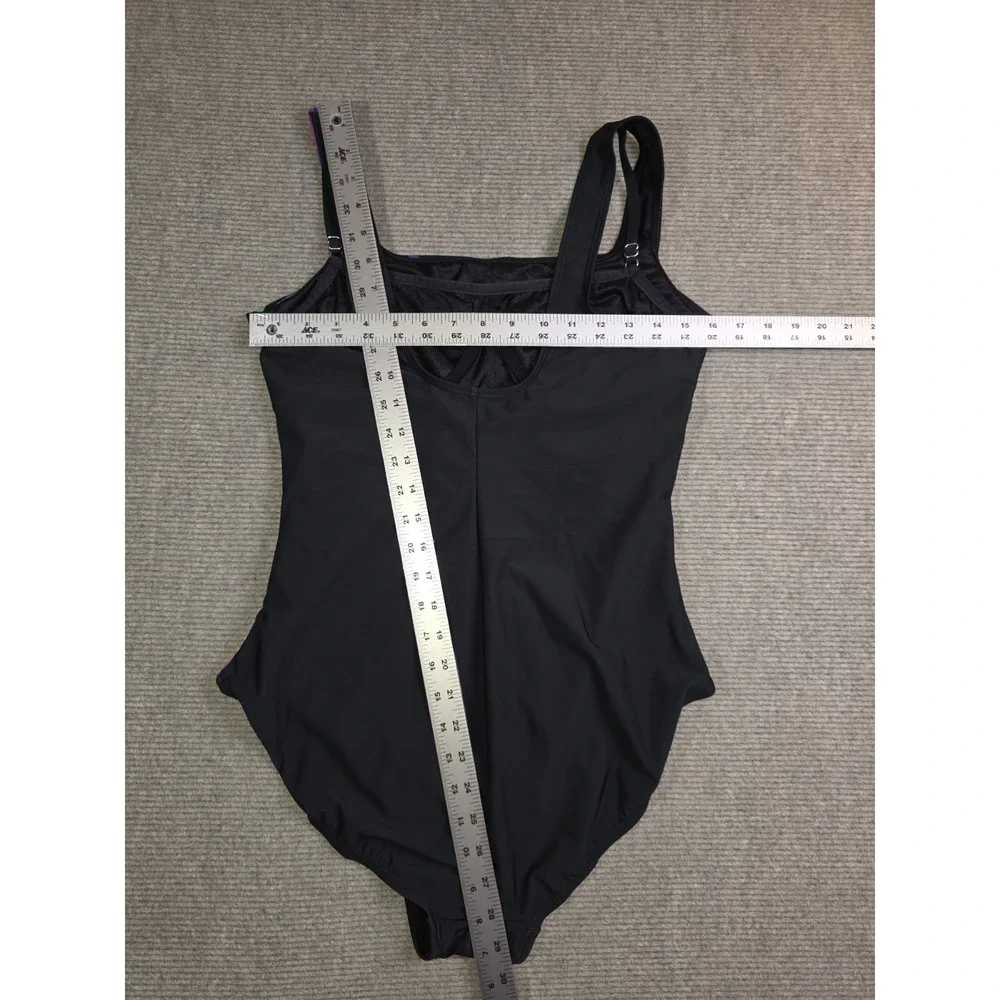 Kirkland Signature By Miraclesuit Women's Swim Bathing Suit Black  Floral Sz 6
